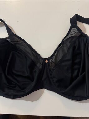 Elomi Black Sheer-Panel Full Support Bra